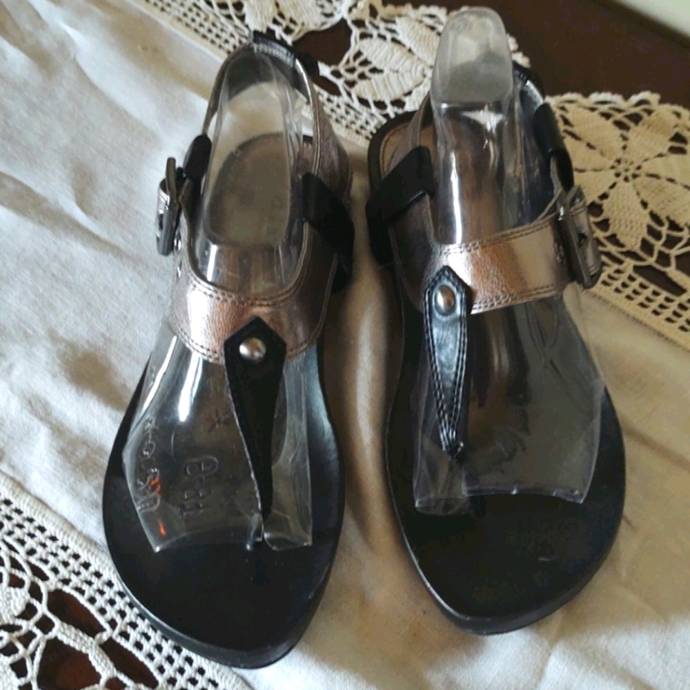 3 for $15 - Sz 8.5 a.n.a. Black & Silver Sandals